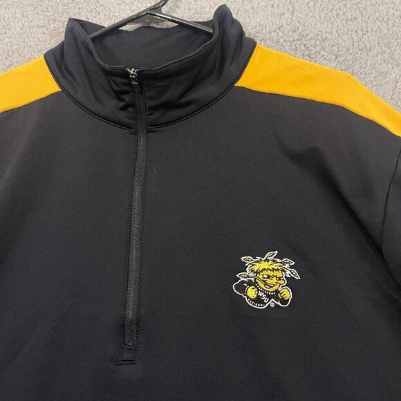 Wichita State Shockers Antigua Quarter 1/4 Zip Sweater Men’s XL Black Jacket‎ - Picture 4 of 12